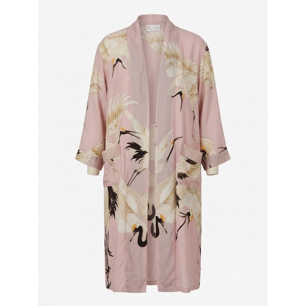 one hundred stars kimono Long Bird Boho Luxury One Size Designer Hippie Art
